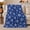 Blue Snow, variant on Royal Blue Snowflake Winter Scene, Festive Holiday Scene, Warm Flannel Blanket for Living Room and Bedroom with Detailed Artwork, Art Lovers Housewarming Gift, Artistic Home Decor
