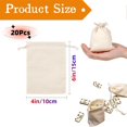 thumbnail image 2 of 20Pcs Cotton Drawstring Bags,4 * 6 Inch Reusable Muslin Bag Natural Cotton with Drawstring Produce Bags Bulk Gift Bag Jewelry Pouch for Party Wedding Home Storage, 2 of 7