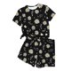 thumbnail image 3 of Vestido de Verano con Mangas Niños Impresión de Verano Ocio Cuello Redondo Mangas Cortas Y Pantalones Cortos Conjunto de Dos Piezas Conjunto de Verano Lindo, 3 of 8