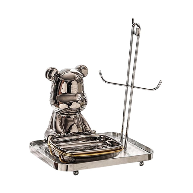 Bandeja de almacenamiento con forma de oso, organizador colgante para llaves, aperitivos, colección de joyas Argén