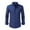 Navy, variant on Afuyipoi Shirts for Men Button Up Long Sleeve,Work Soft Comfortable Stand Collar Casual Long Sleeve Shirt Blue L