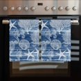 thumbnail image 2 of Navy Blue Coastal Kitchen Towels Set of 3, Water Absorbent Dish Towel, Nautical Coral Starfish Shell Seahorse Ocean Decorative Hand Towels - Quick Drying Cloth for Cooking Baking, 18x28 Inch, 2 of 8