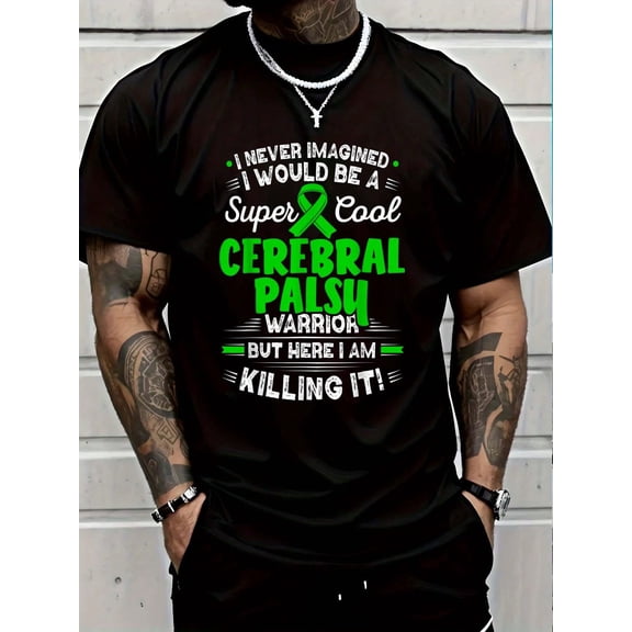 100% Cotton CP Cool Cerebral Palsy Warrior Cerebral Palsy Awareness T-Shirt Women's Men Graphic Tee