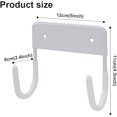 thumbnail image 4 of Soporte para tabla de planchar, soporte de pared para tabla de planchar, organizador de estante, soporte de pared para cuartos de lavado, colgador de estante de almacenamiento colgante (blanco) JAMW Sencillez, 4 of 5
