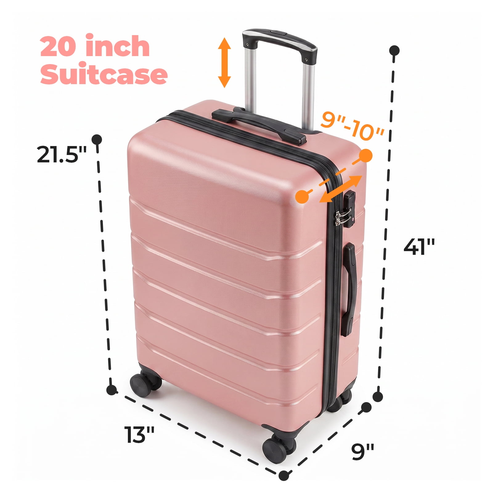Alvantor Hardside Luggage with Spinner Wheels Expandable and TSA Lock Hard Shell Lightweight Roller Suitcase