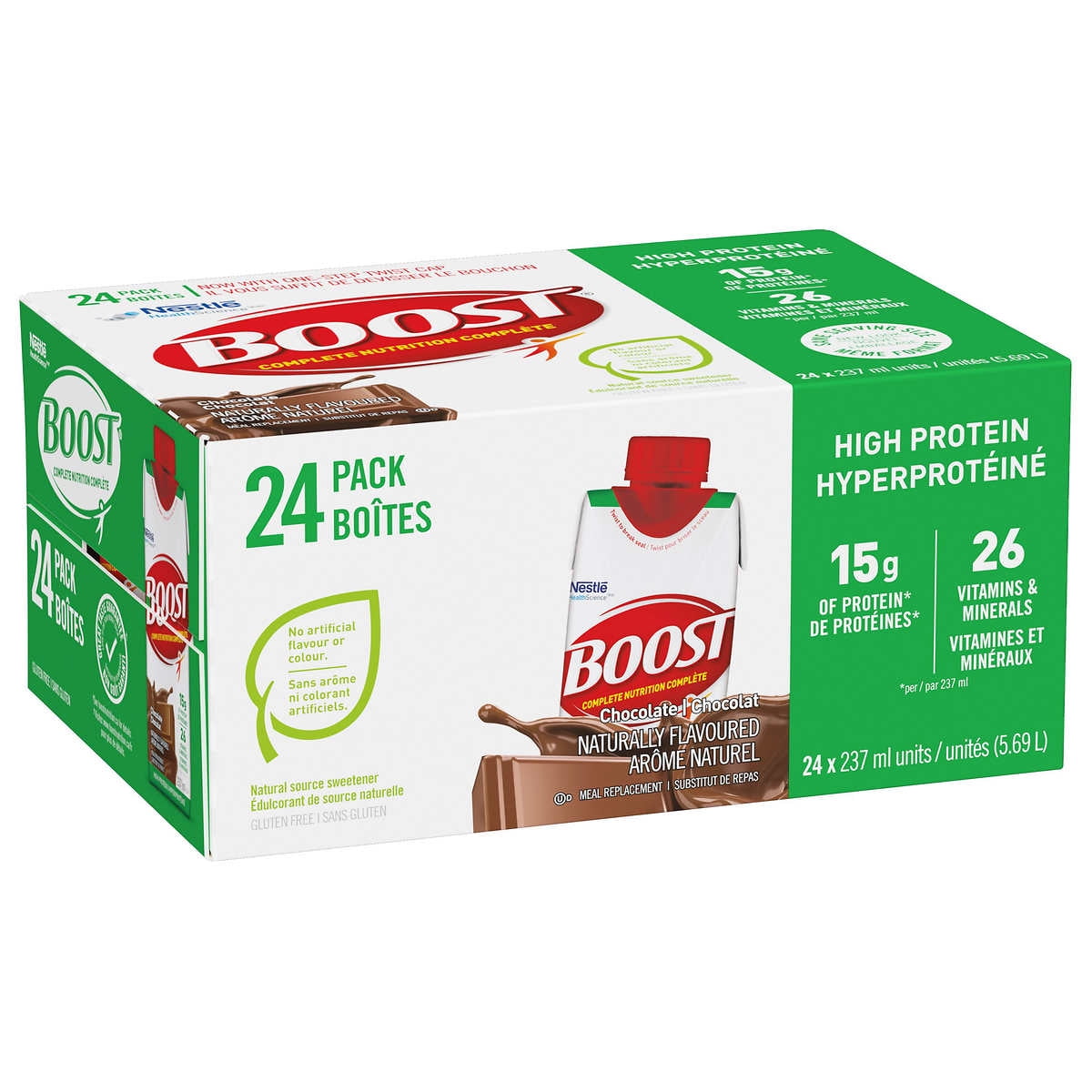 Boost High Protein Chocolate Meal Replacement Drink, 24 x 237ml