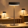 thumbnail image 1 of Modern Metal Table Lamp, Rechargeable LED Night Light, 3-Level Adjustable Touch Lamp, Portable for Reading/Office/Bedroom/Dining Room/Nightstand/Home Gift Metal Lamp., 1 of 9