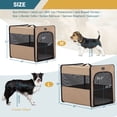 thumbnail image 2 of PETSFIT Collapsible Dog Crate, Chewproof Design Breathable & Collapsible Dog Kennel, Indoor and Outdoor Use with Thicken Mat 24 Inch Khaki, 2 of 6
