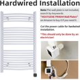 thumbnail image 4 of HEATGENE Smart Towel Warmer with Timer and Temperature Control, Large Smart Liquid Filled Towel Rails, Plug-in/Hardwired Towel Heater Compatible Gloss White, 4 of 9