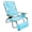 Light Blue, variant on 3-in-1 Lightweight Lawn Beach Reclining Lounge Chair with Footrest, Foldable Patio Chaise Recliner, Heavy Duty Outside Sunbathing Tanning Seat Stand for Balcony Backyard Porch, Adult Furniture