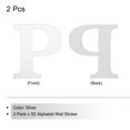 thumbnail image 3 of 3D Acrylic Alphabet Mirror Wall Stickers Letter P Self-Adhesive Art Sticker Decal Silver 2Pcs, 3 of 5