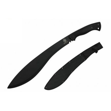 Full Tang Fixed Blade Survival Black Hunting Machete Knife with Sheath