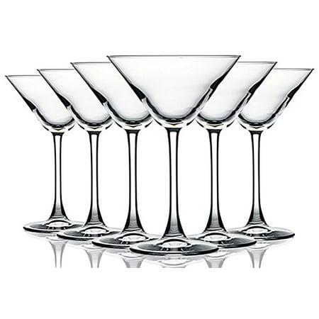 

TableTop King 10 oz Martini Wine Glasses Stemmed Style Clear Accent Clear Set of 6