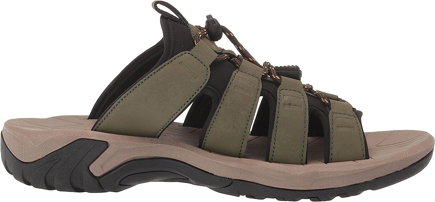Rockport Mens Byron Bungee Slide Sandal, Adult, Olive, 7 M 