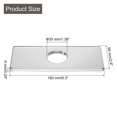 thumbnail image 2 of 6 Inch Sink Faucet Hole Cover, Stainless Steel Square Deck Plate Faucet Escutcheon Sink plate, Silver, 2 of 7