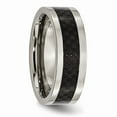 thumbnail image 4 of Titanium 8mm Polished with Black Carbon Fiber Inlay Band Size: 11; for Adults and Teens; for Women and Men, 4 of 6