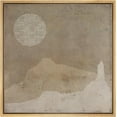 thumbnail image 3 of PixonSign Framed Canvas Wall Art Grunge Dark Brown Minimal Landscape Print Abstract Fine Art Decorative Artwork Boho Relax/Zen Nordic for Living Room, Bedroom, Office - 24"x24" Natural, 3 of 5