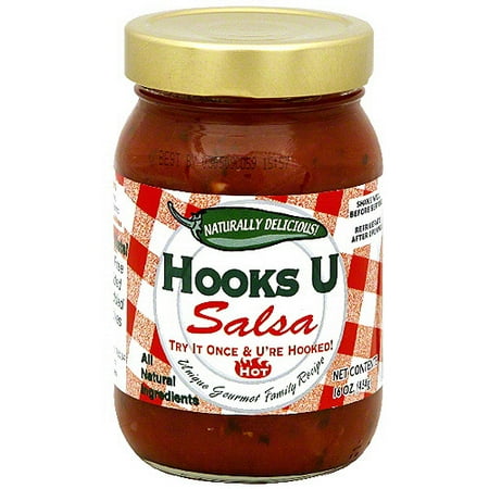 Hooks U Hot Salsa, 16 oz (Pack of 6)