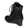 thumbnail image 3 of Nature Breeze BH84 Leatherette All-Weather Padded Cuff Lace Up Wedge Boot, 3 of 5