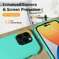 thumbnail image 4 of NIFFPD iPhone 14 Pro Case with Screen Protector + Camera Lens Protector, Heavy Duty Hard Shockproof Phone Case for iPhone 14 Pro 6.1" Teal+Light Green, 4 of 7