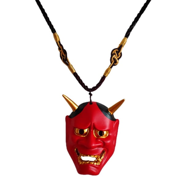 Halloween Prajna Fantasma Casco Colgante Collar Hannya Japonés Oni Colgante Colgante Kearding AP006774-03