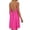 Hot Pink #009, variant on Womens Solid Color Backless Cami Dress Breathable Spaghetti Strap Loose Sundress Army Green XL