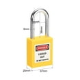 thumbnail image 4 of Candados Lockout Tagout de 1-1/2 pulgadas con llave igualada, candado de seguridad de plástico amarillo, 4 of 4