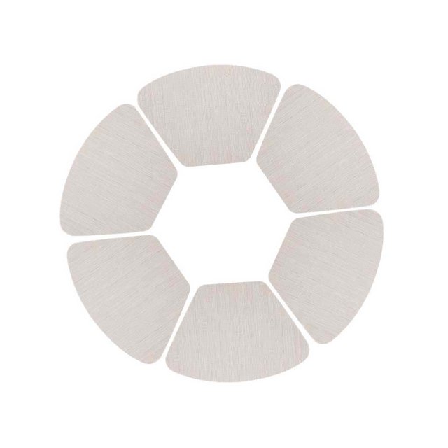 6X Sets de Table Ronds Coupe Coaster Résistant au Chauffage Multicolore Décoratif Hôtel Polyvalent Antidérapant Coussin de Table Beige Clair