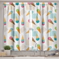 thumbnail image 2 of Ambesonne Ice Cream Valance & Curtain, Geometrical Graphic, 55"x30", Multicolor, 2 of 6