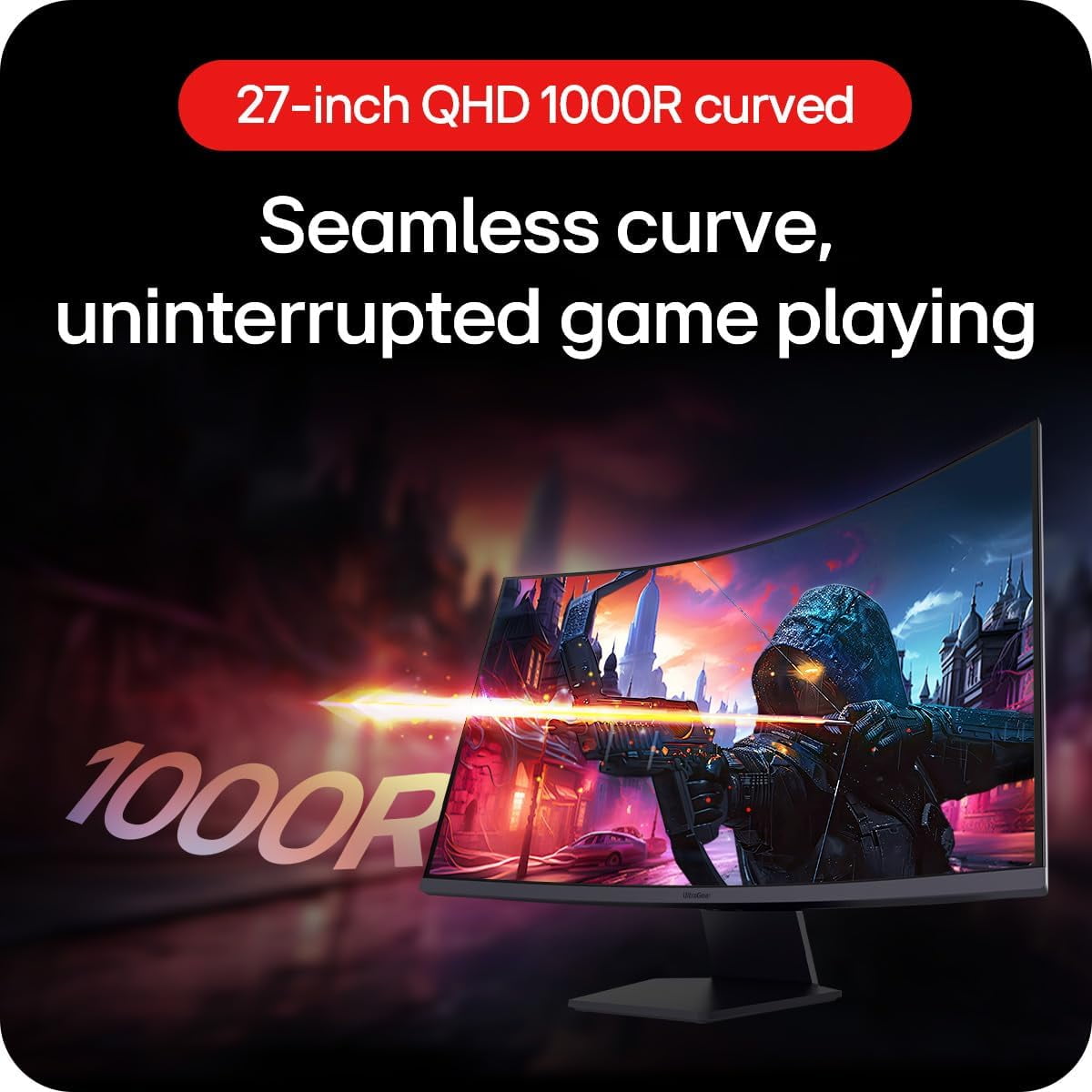 LG UltraGear 32", 2560 x 1440, Black, 32GS75QN-B