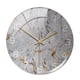 thumbnail image 2 of Reloj de pared con textura de mármol moderno, reloj de arte silencioso pulgadas sin tictac de estar, dormitorio, y decoración gris perfecl Reloj de pared, 2 of 7