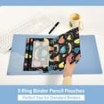 thumbnail image 5 of Ckdifva Crayons Rainbows Hearts Pencil Pouch 3 Ring Zipper Pencil Case Binder Pockets Clear Top Cosmetic Bag 2 Pack, 5 of 6