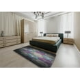 thumbnail image 5 of Ahgly Company Machine Washable Indoor Square Transitional Charcoal Black Area Rugs, 8' Square, 5 of 7