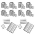 thumbnail image 1 of Raindrops 150Pcs Aluminum Crimping Loop Sleeves Silver Wire Rope Sleeves with Figure for Secure Connections, 1 of 6