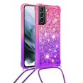 thumbnail image 2 of Funda para Samsung Galaxy S21 Plus 5G Brillantina Líquida Divertida Reluciente y con Cristales en Movimiento Cuerpo Cruzado con Cordón Ajustable, 2 of 5