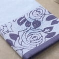 thumbnail image 3 of REGALWOVEN 2 Pack Pure Cotton Hand Towels with Rose Jacquard, Soft Absorbent Quick Dry Towel Set for Bathroom, Kitchen, Spa, Gym Blue 29" x 13", 3 of 7
