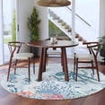 thumbnail image 3 of Blue Jellyfish Octopus Round Area Rug 6Ft Washable Circle Rugs for Bathroom Office, Beach Nautical Ocean Coral Seahorse Non-Slip Carpet Floor Mats Indoor Outdoor Carpet Runner Aesthetic Home Decor, 3 of 8