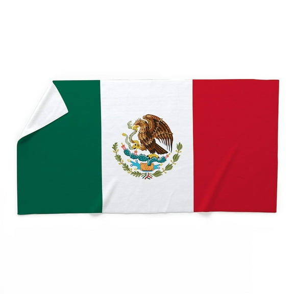 CafePress - Mexico Flag_Sb - Large Beach Towel, Soft 30"x60" Towel with Unique Design