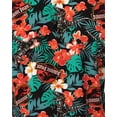 thumbnail image 2 of Jurassic Park Men's Velociraptor Dinosaur Dino Floral Hawaiian Button Up Shirt, 2 of 6