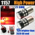 thumbnail image 2 of 1157 Red High Power 2835 Chip 21-LED Turn Signal/Brake/Tail Light Bulbs (1157, Red), 2 of 8