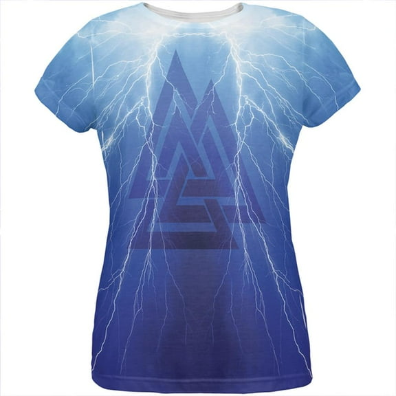 Odin's Son Viking Storm All Over Womens T Shirt Multi SM