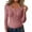 Pink, variant on Arlun Womens Long Sleeve T Shirts Button up Long Sleeve Ribbed Fall Tops Dressy Business Casual Basic Slim Fit V-Neck Base Layer Sweater Soft Comfort Oufirts Yellow XL
