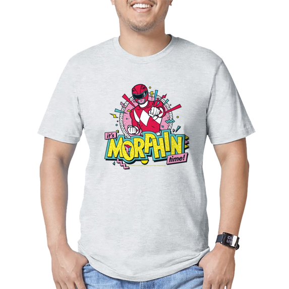 CafePress - Power Rangers Morphin Time Men's Classic T Shirt - Fitted T-Shirt, Vintage Fit Soft Cotton Tee