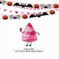 thumbnail image 3 of Ambesonne Halloween Duvet Cover Sets, Funny Candy and Ornaments, 2-Twin, Pink Vermilion Dark Grey, 3 of 4