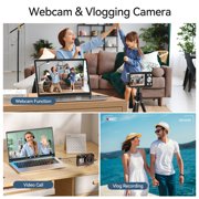 Deatti Digital Camera,FHD 4K Camera with Dual Screen 64GB SD Card ,Digital Point and Shoot Camera,18X Zoom,Anti Shake Portable Rechargeable for Boys Girls Kids, Black