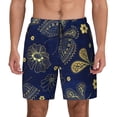 thumbnail image 2 of Goofa Vintage Golden Butterfly Printed Men's Swim Trunks Board Shorts Quick Dry Mens Swimming Trunks with Compression Liner,Breathable Fit Hawaii Beach Shorts-3X-Large, 2 of 9