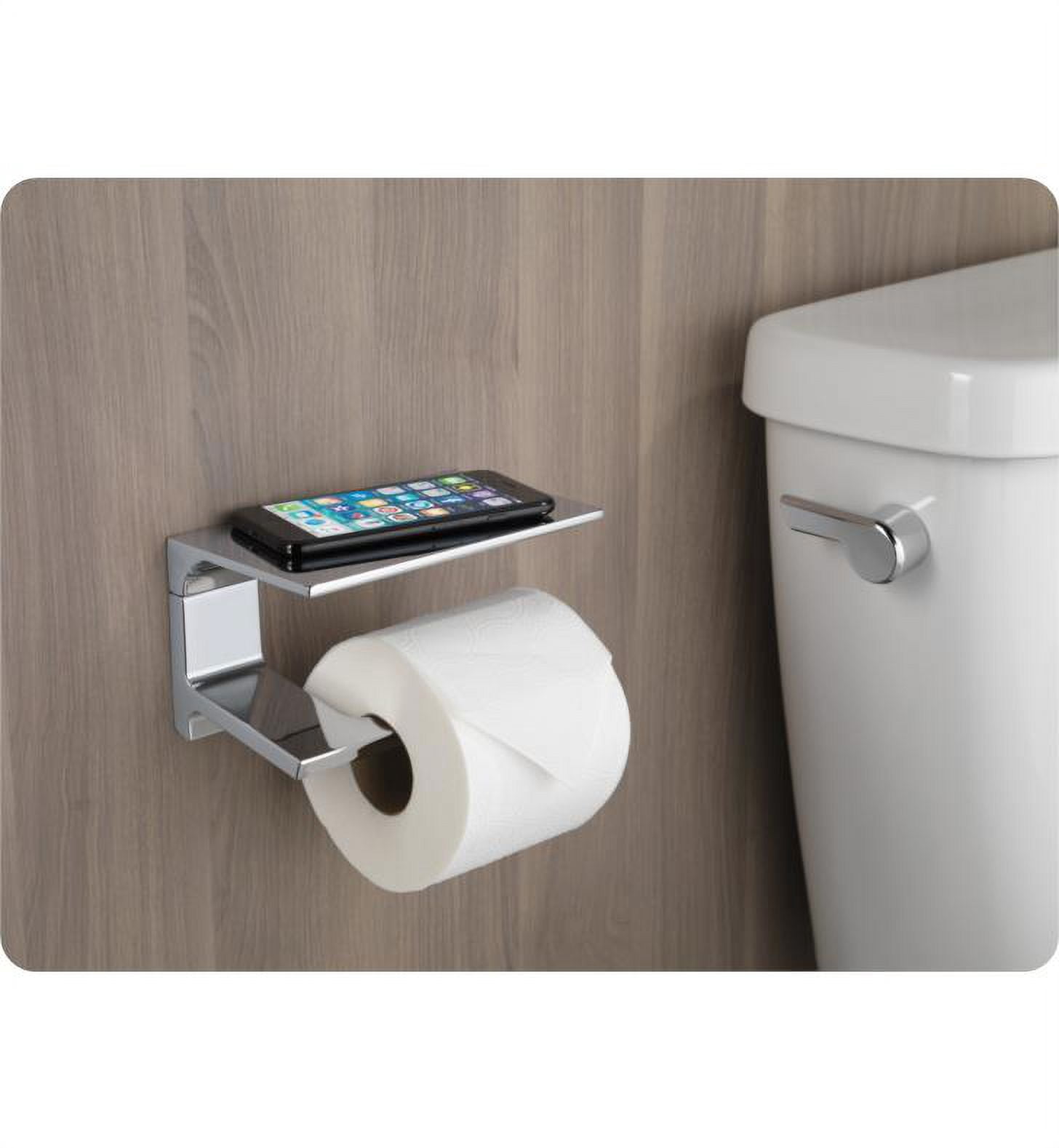 Delta Pivotal Tissue Holder with Shelf, Polished Nickel