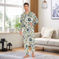 thumbnail image 6 of FORMRS Onesies Pajama for Adults Unisex Hoodie Winter Jumpsuit One Piece Sleepwear, Sizes S-2XL, Light Floral, 6 of 7