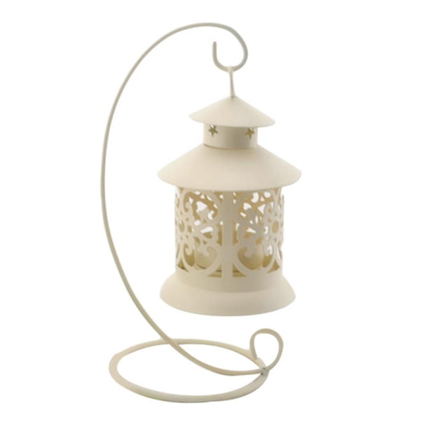 Sywqhk Portavelas de jaula de pájaro colgante hueco candelabro decoración de fiesta en casa (blanco) Sywqhk Para estrenar