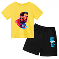 thumbnail image 3 of Camiseta con estampado de Messi de verano para niños y adolescentes, ropa de verano para niños y niñas, camiseta y pantalones cortos, conjunto de 2 piezas, traje deportivo de manga corta, 3 of 5